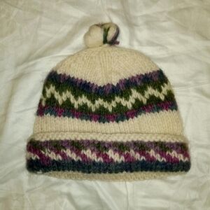 Cozy Knit Beanie with Multicolor Pattern